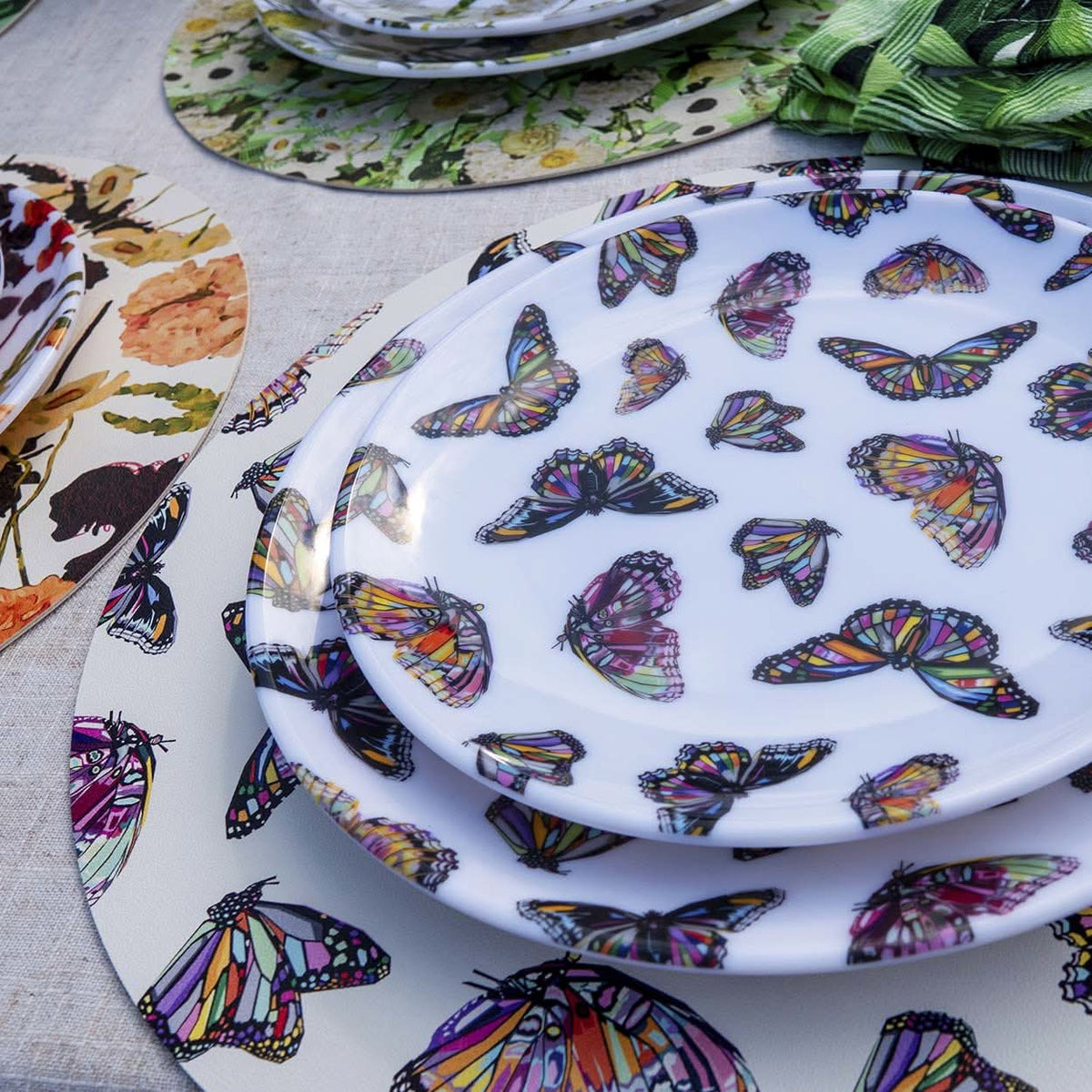 Butterflies Salad Plate Set of 4
