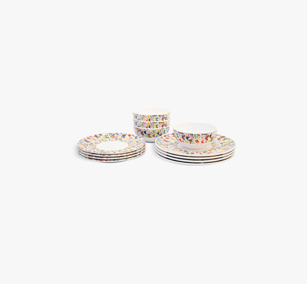Multicolored Butterflies Starter Set - 12 Piece Setting