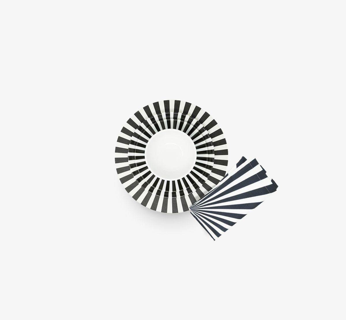 Black & White Starburst Hostess Set - 20 Piece Setting