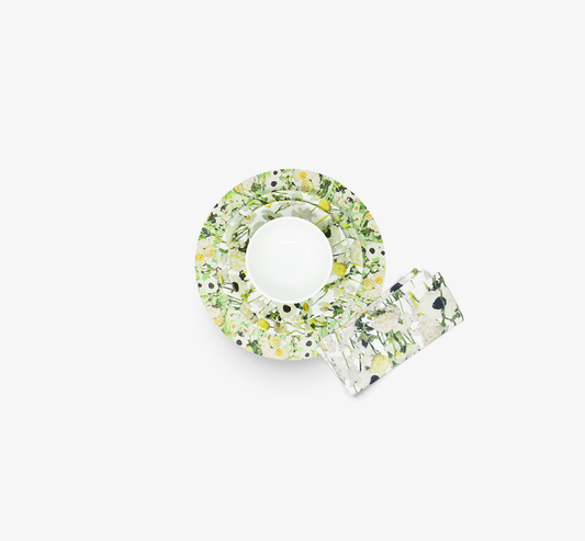 Pura Vida x Cream Floral Garden Hostess Set - 20 Piece Setting