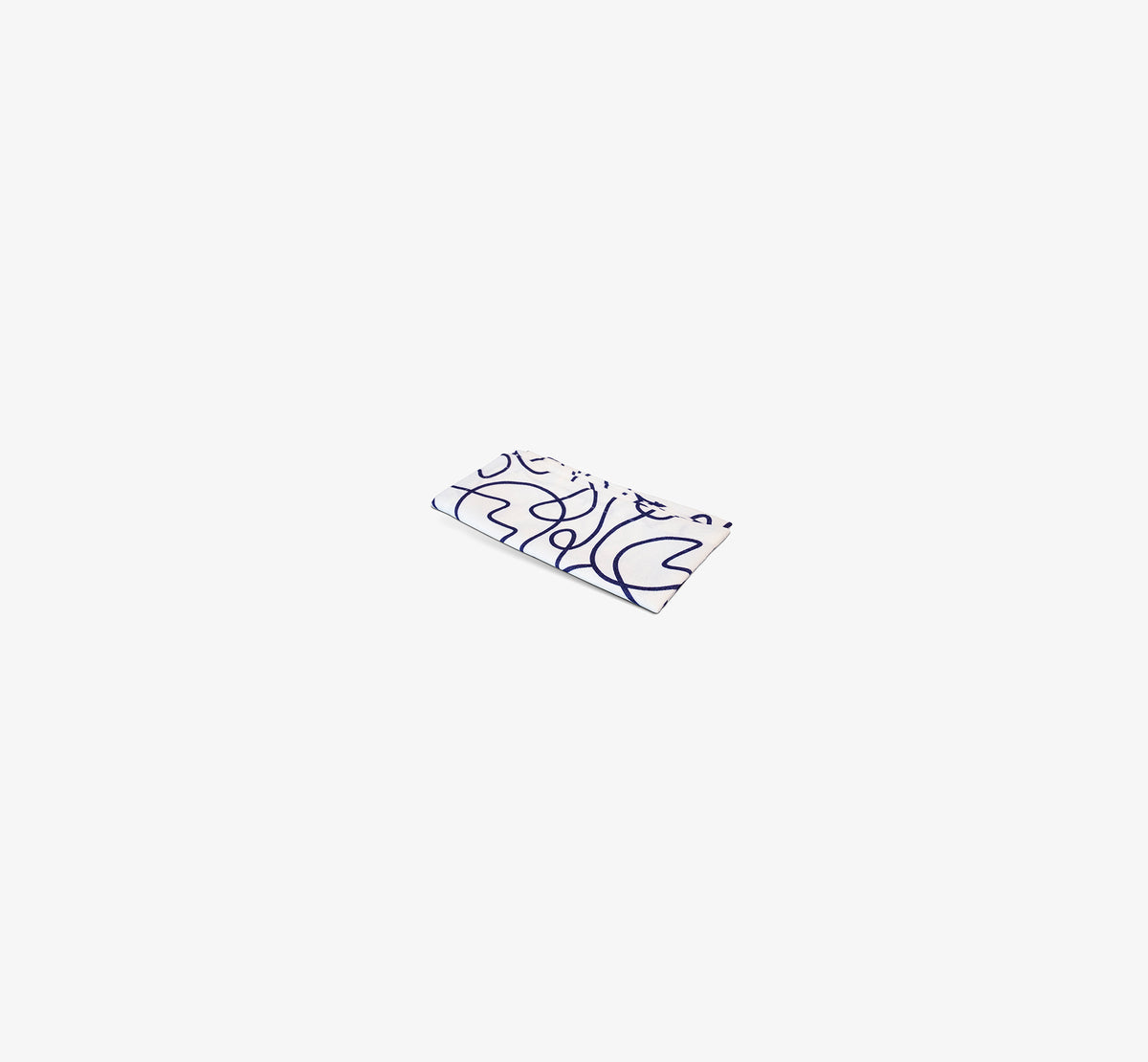 Navy Squiggly Faux Linen Napkin Set of 4