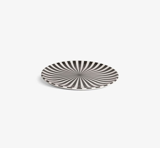 Black & White Starburst Dinner Plate Set of 4
