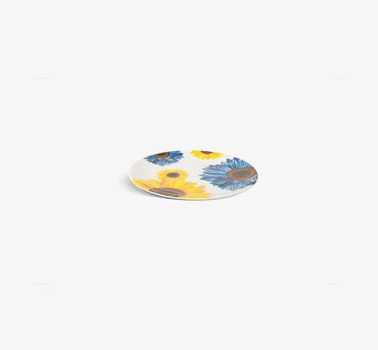 Blue Sunflower Salad Plate Set of 4