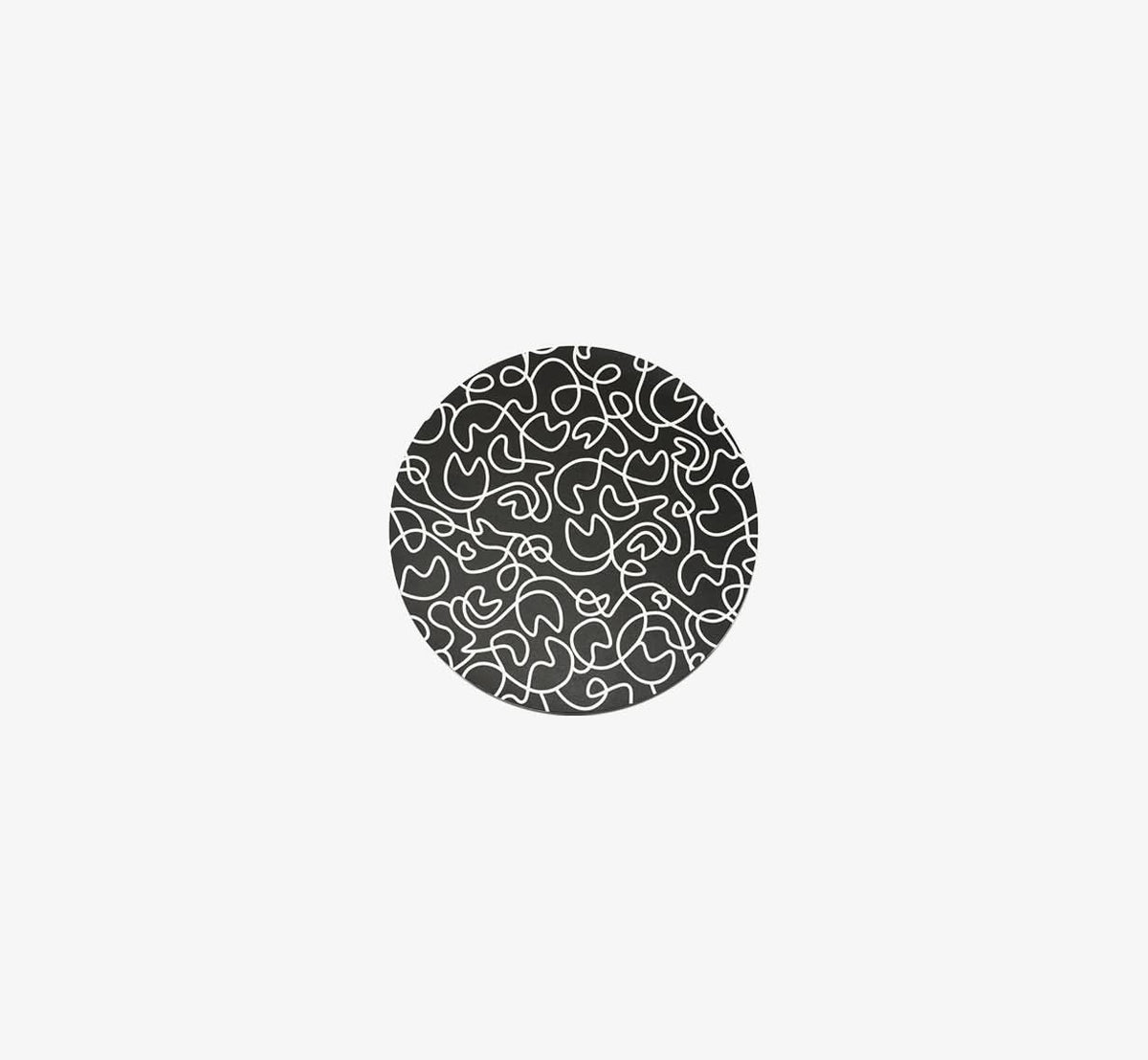 Black & White Squiggly Vinyl Placemat Set of 4