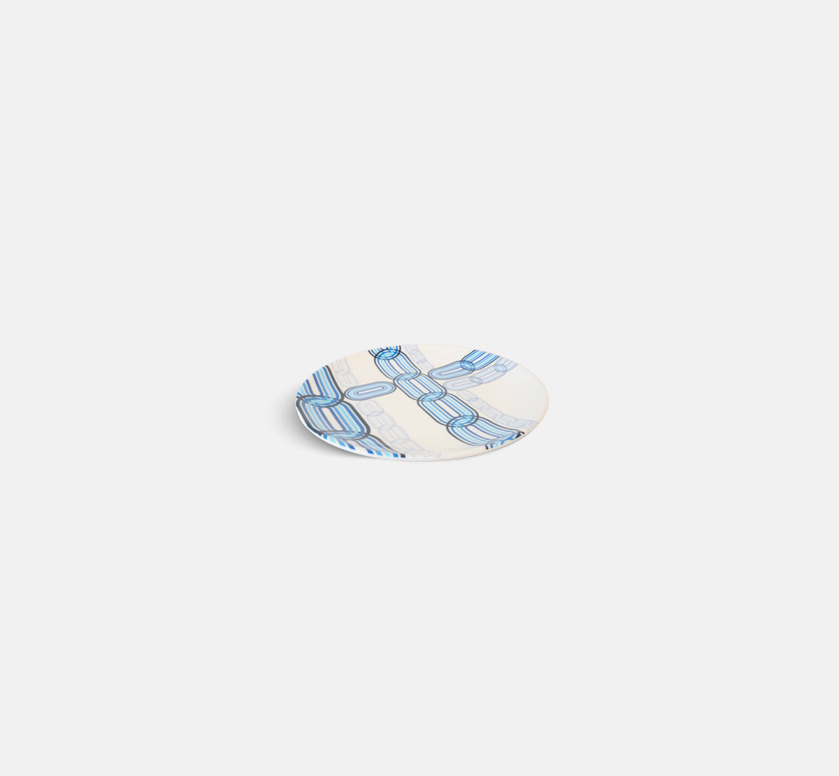 Blue Starburst Chainlink Salad Plate Set of 4