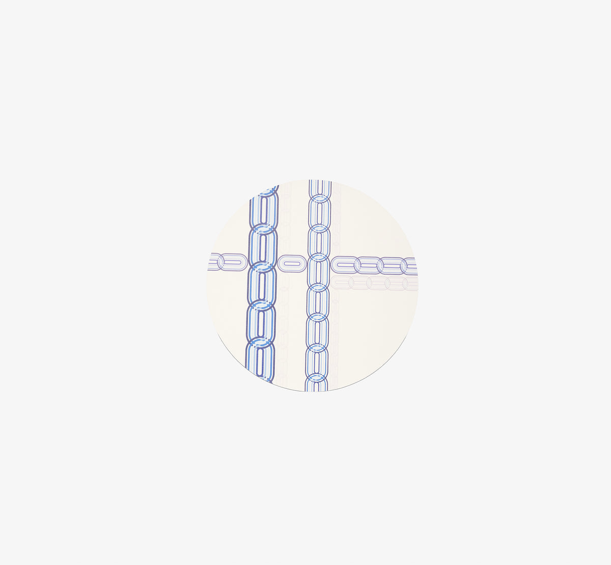 Blue Starburst Chainlink Vinyl Placemat Set of 4