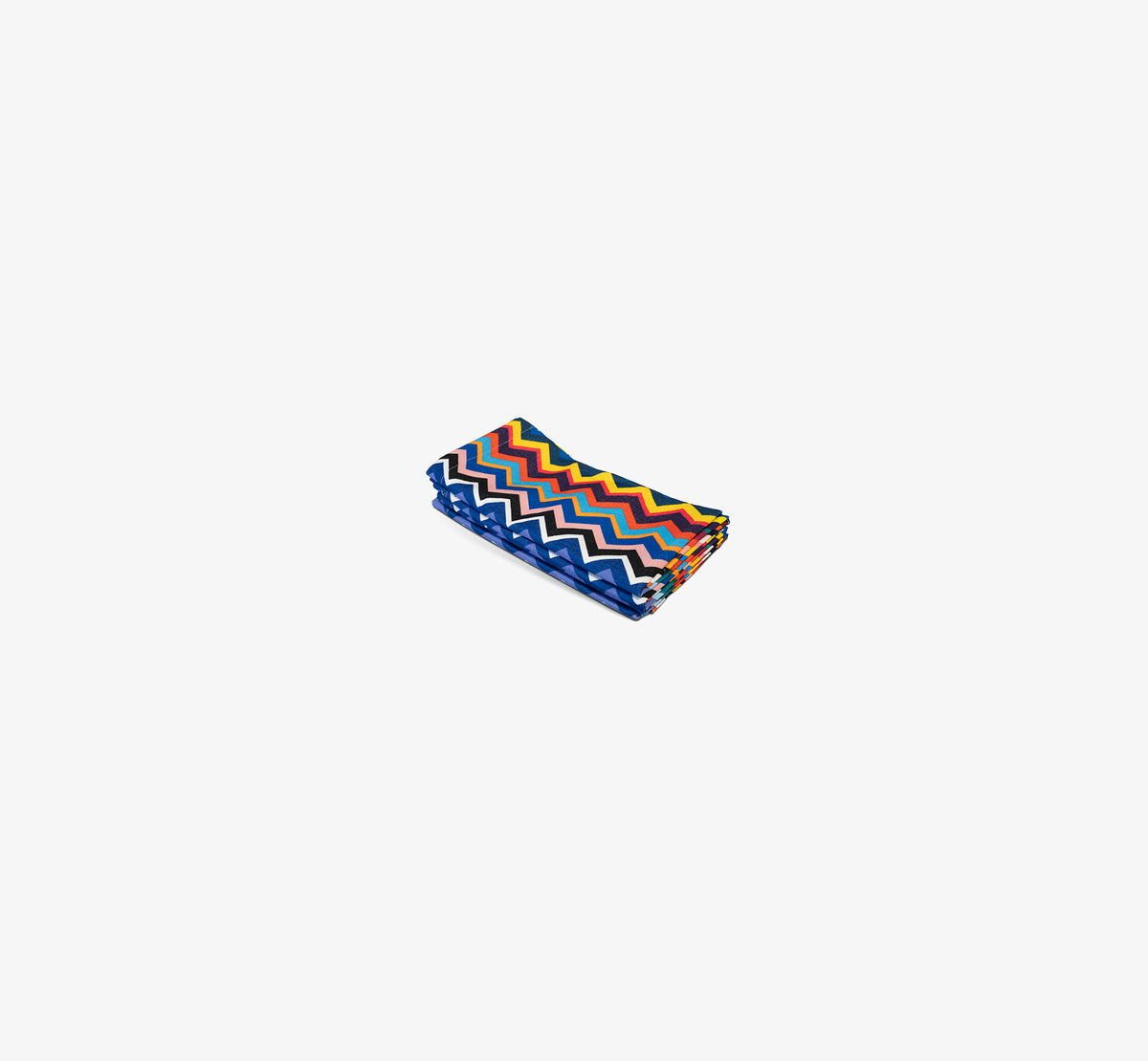 Multicolored Zigzag Faux Linen Napkin Set of 4