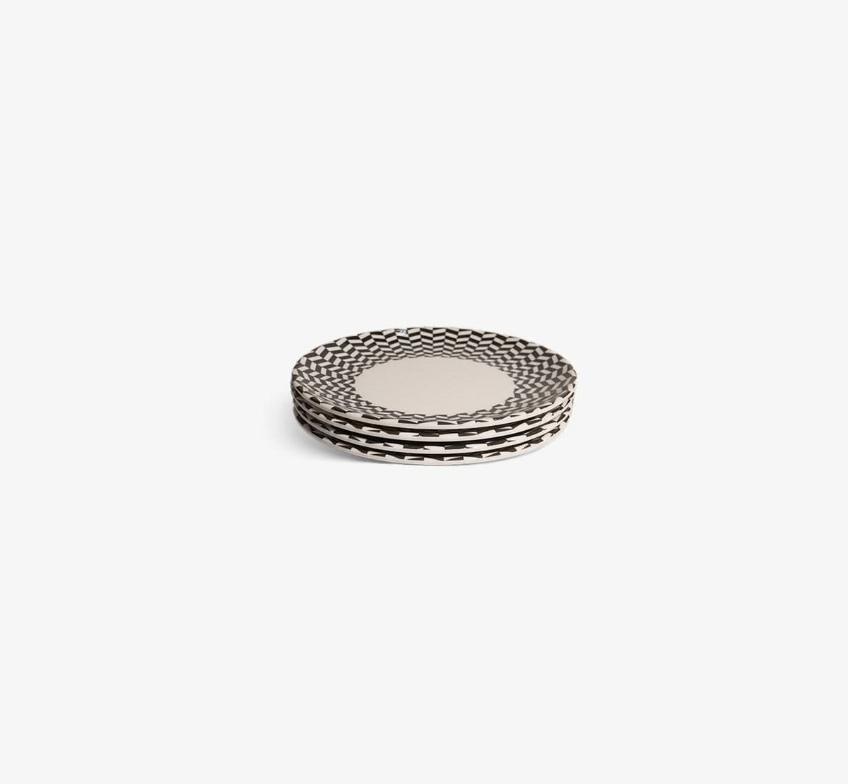 Black & White Chevron Salad Plate Set of 4
