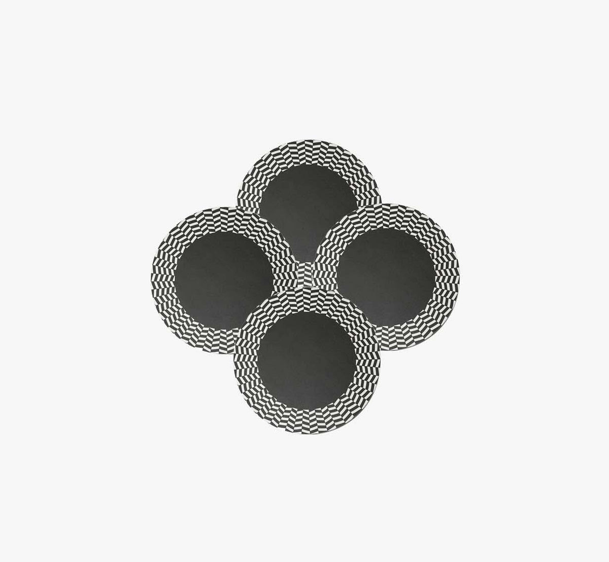 Black & White Chevron Vinyl Placemat Set of 4