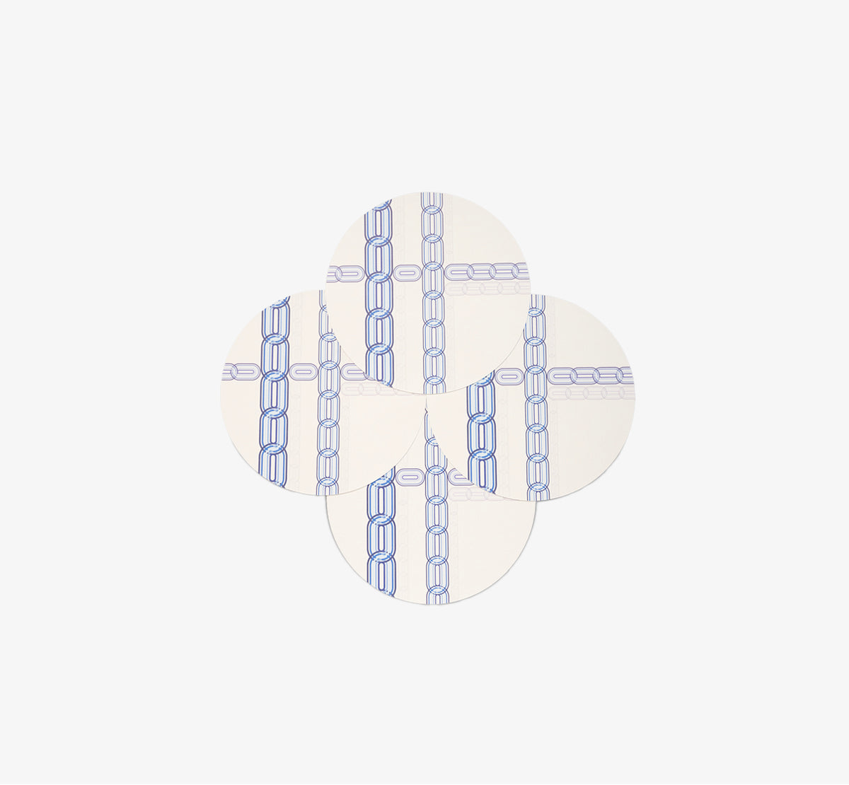Blue Starburst Chainlink Vinyl Placemat Set of 4