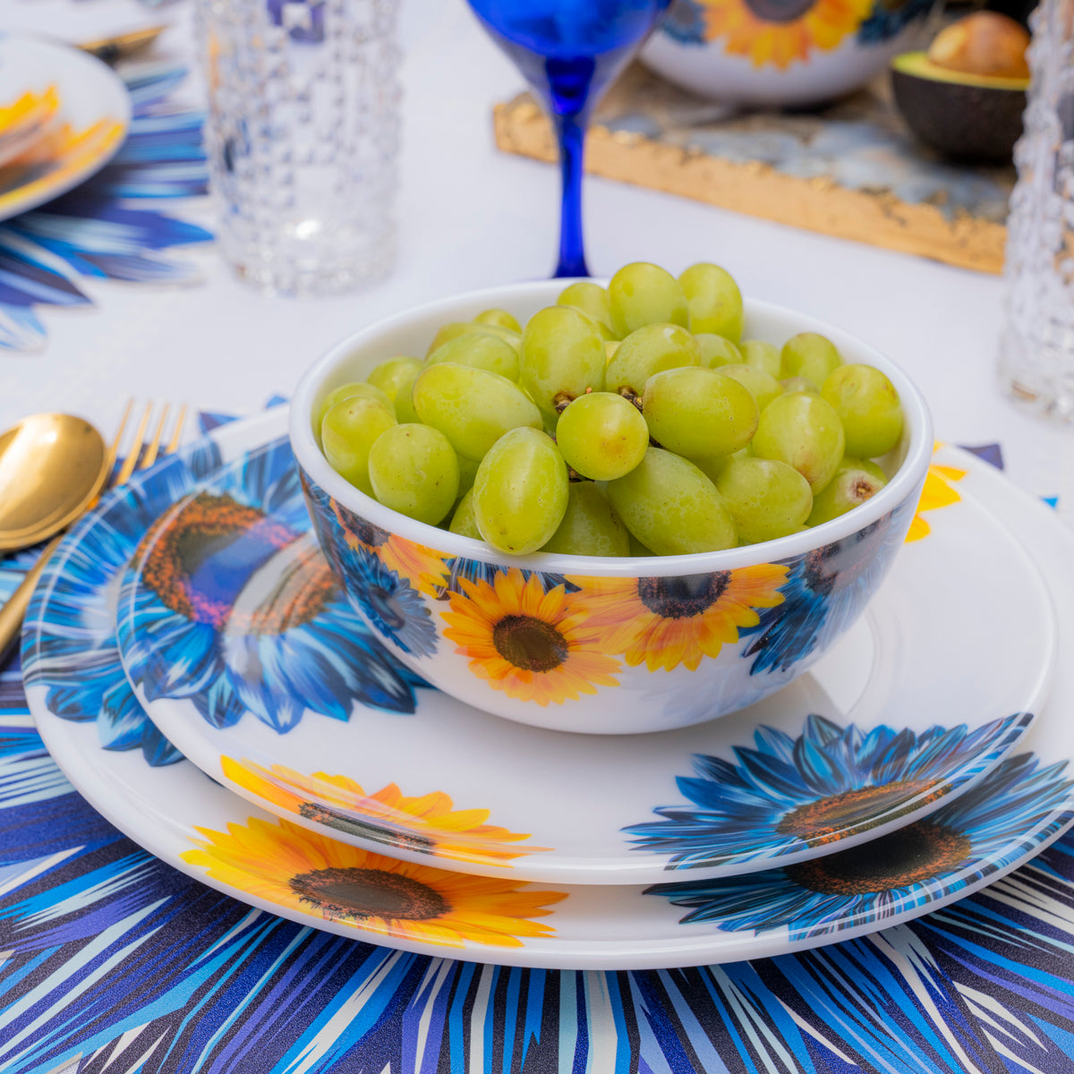 Blue Sunflower Starter Set - 12 Piece Setting