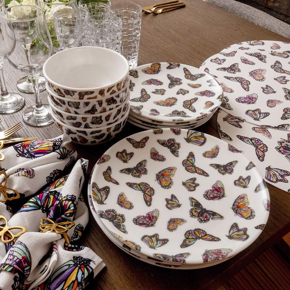 Butterflies Hostess Set - 20 Piece Setting