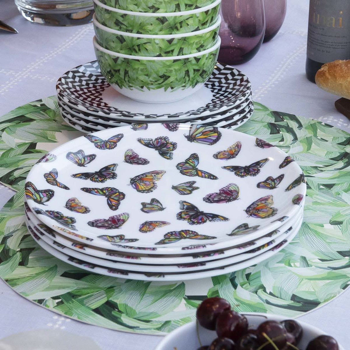 Butterflies Dinner Plate Set of 4