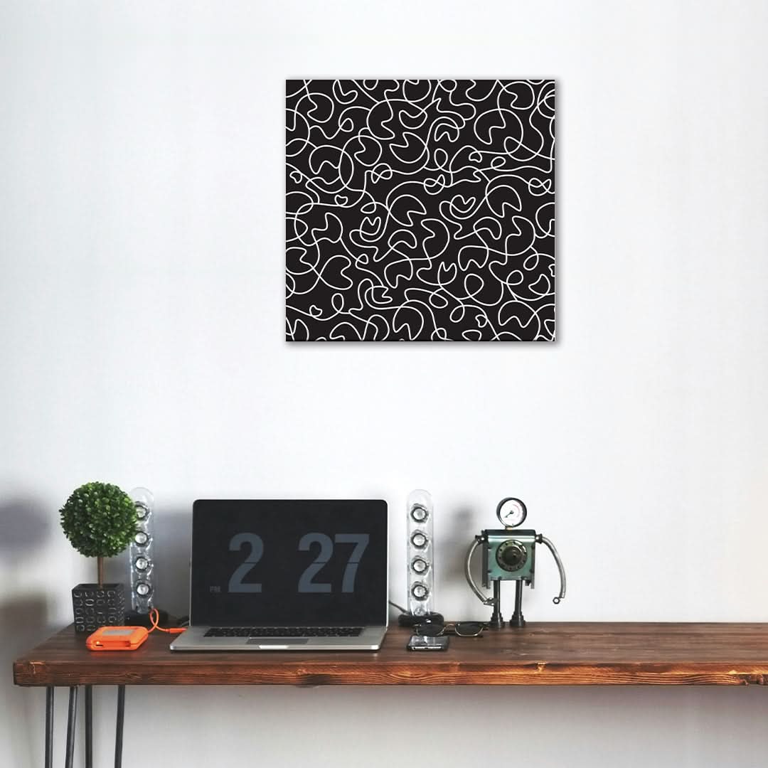 B&W Squiggly Art Print