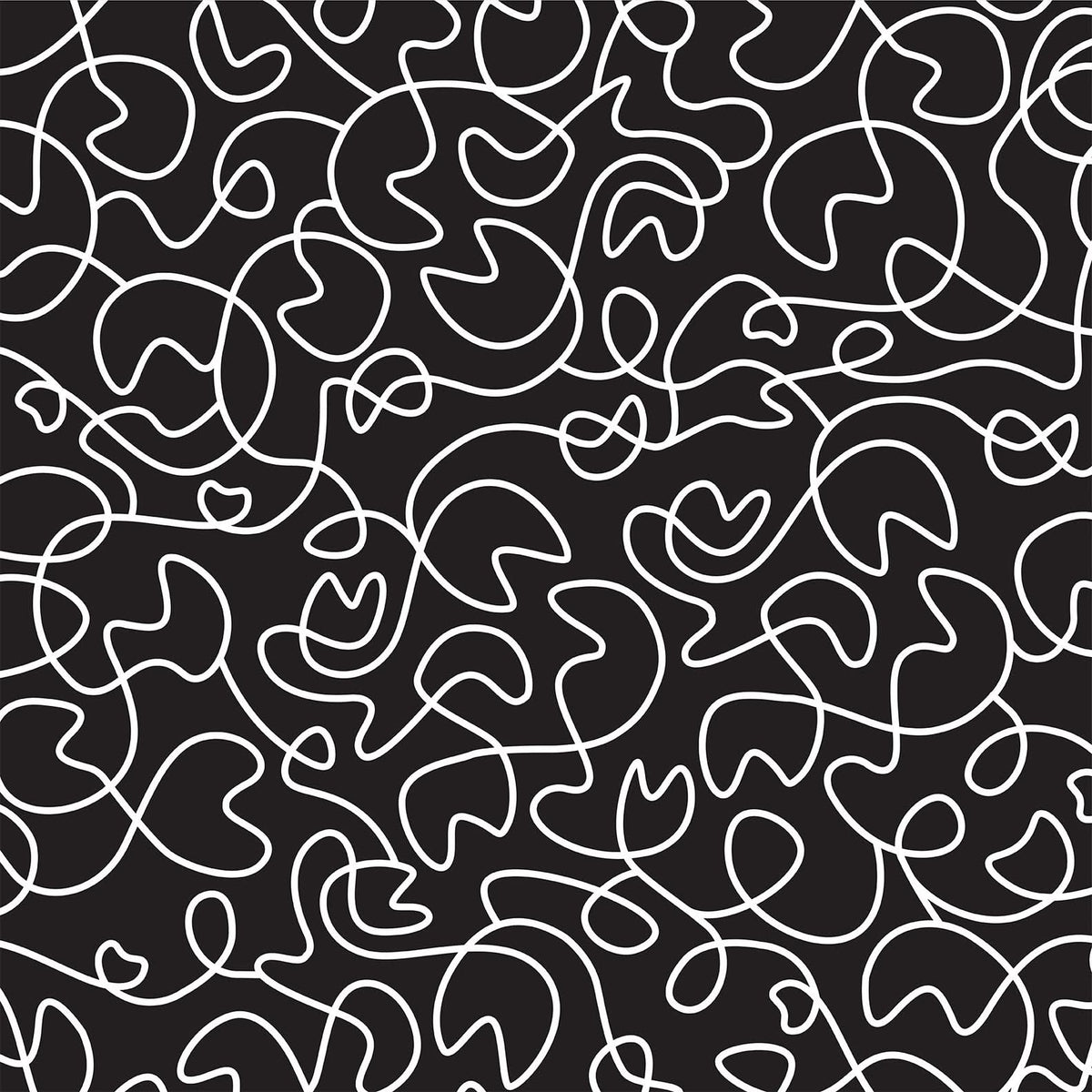 B&W Squiggly Art Print