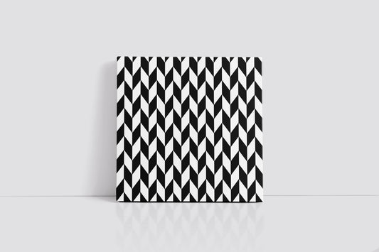 B&W Chevron Art Print