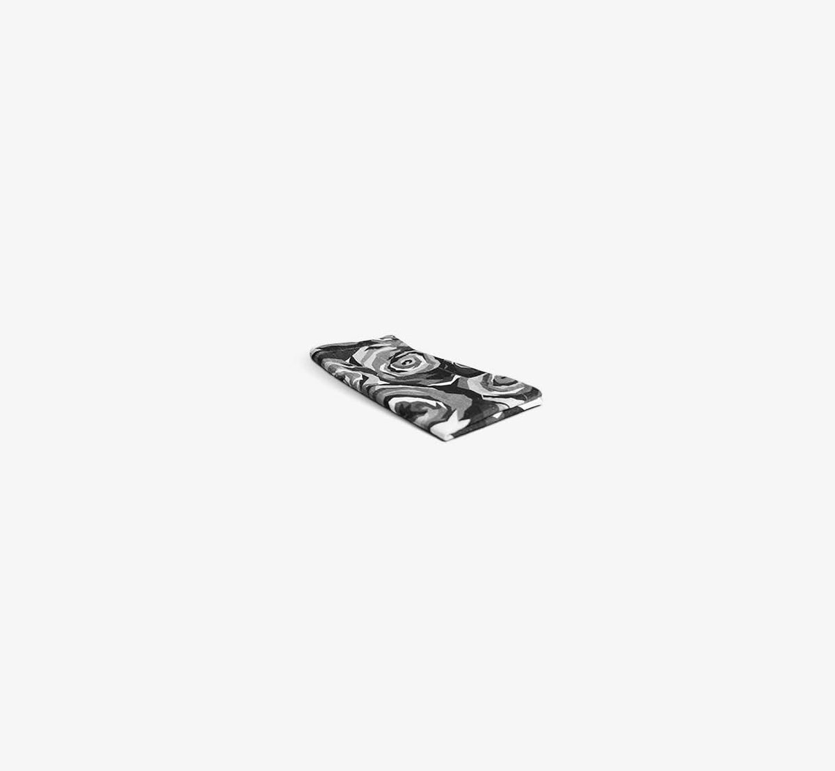 Grayscale Roses Faux Linen Napkin Set of 4