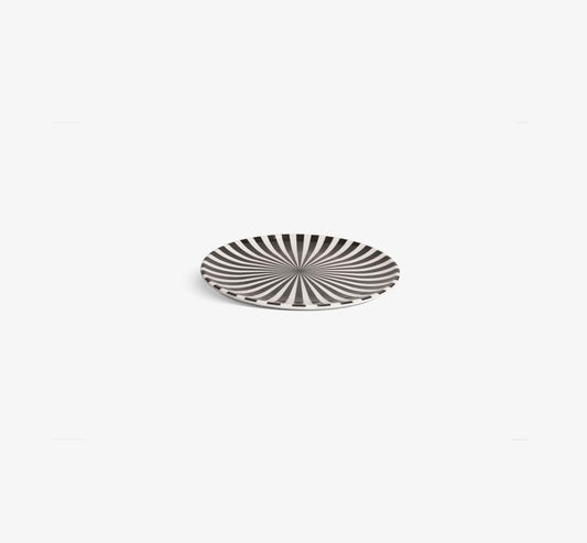 Black & White Starburst Salad Plate Set of 4