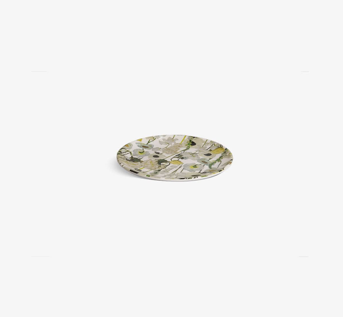 Cream Floral Garden Salad Plate Set of 4