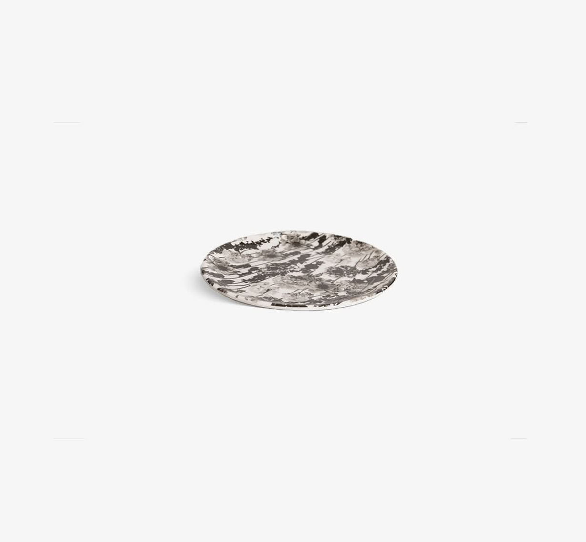 Grayscale Floral Garden Salad Plate Set of 4
