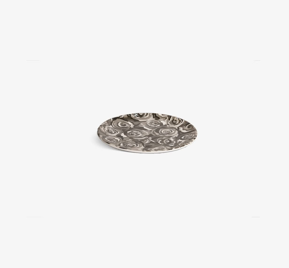 Grayscale Roses Salad Plate Set of 4