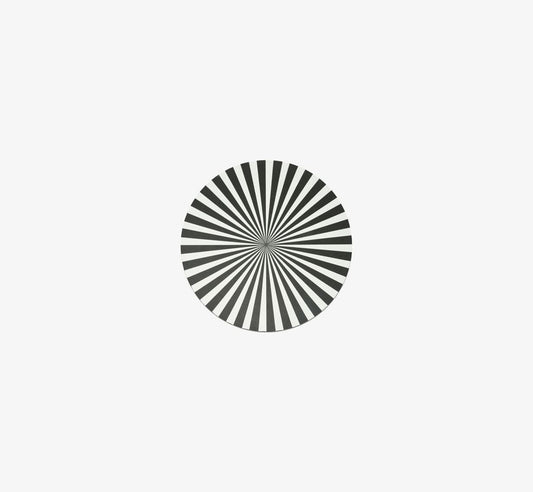 Black & White Starburst Vinyl Placemat Set of 4