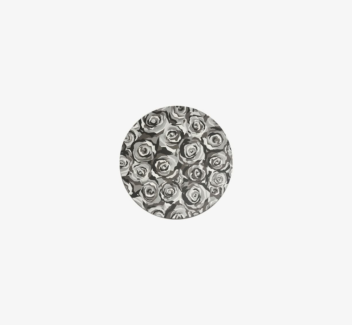 Grayscale Roses Vinyl Placemat Set of 4