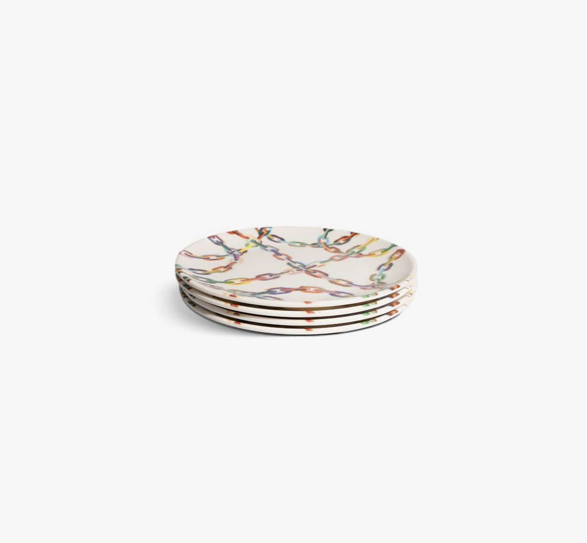 Large Chain Link Dinner Plate Set of 4