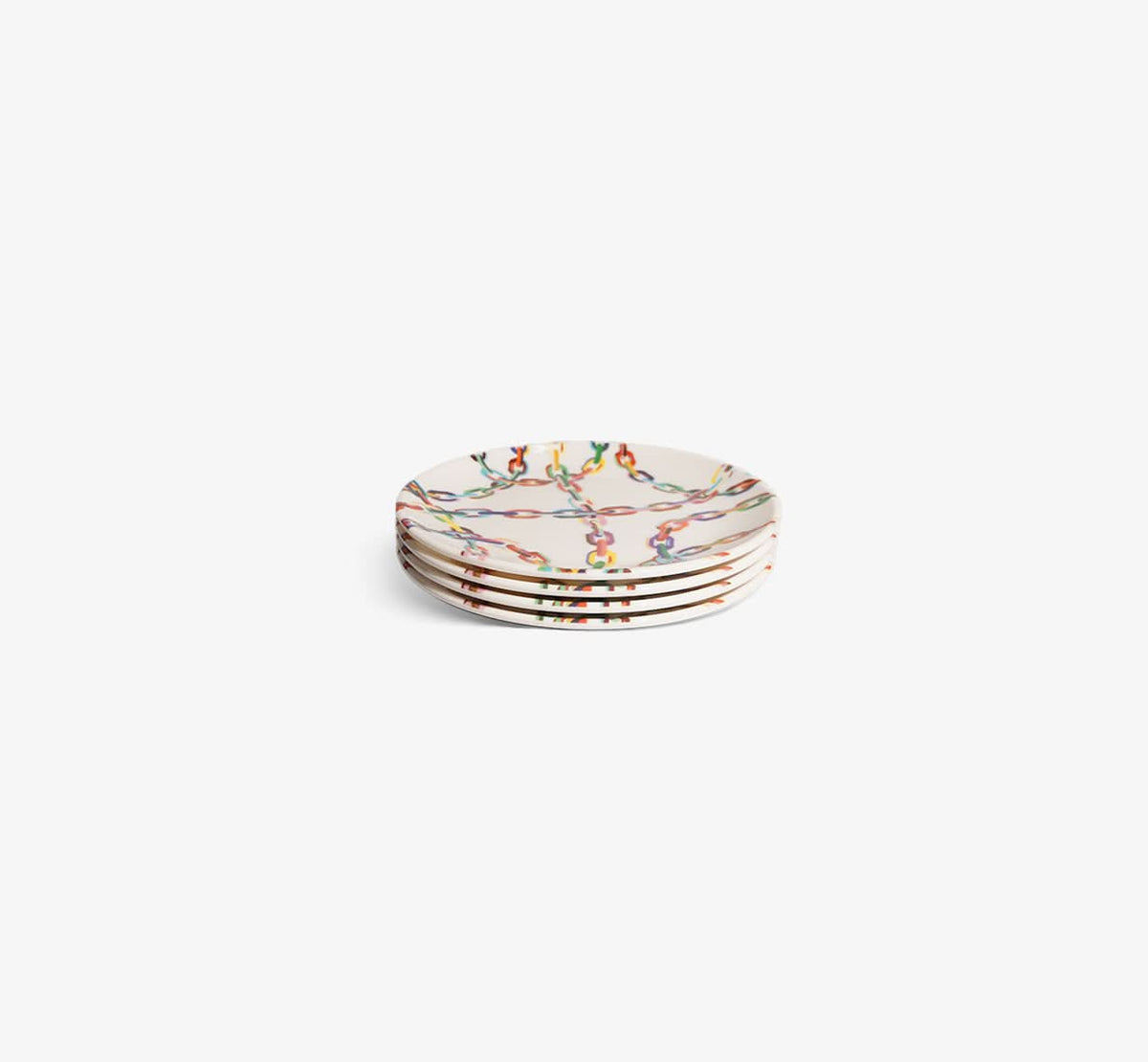 Large Chain Link Salad Plate Set of 4