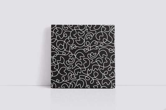 B&W Squiggly Art Print