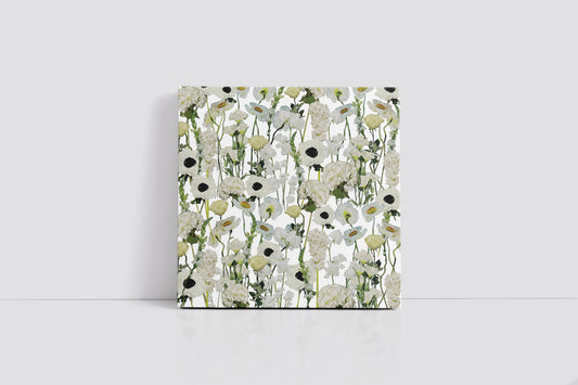 Cream Floral Gardern Art Print