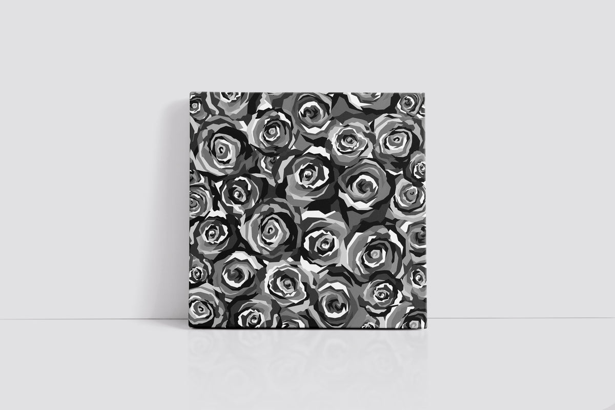Greyscale Roses Art Print