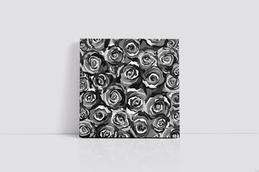 Greyscale Roses Art Print