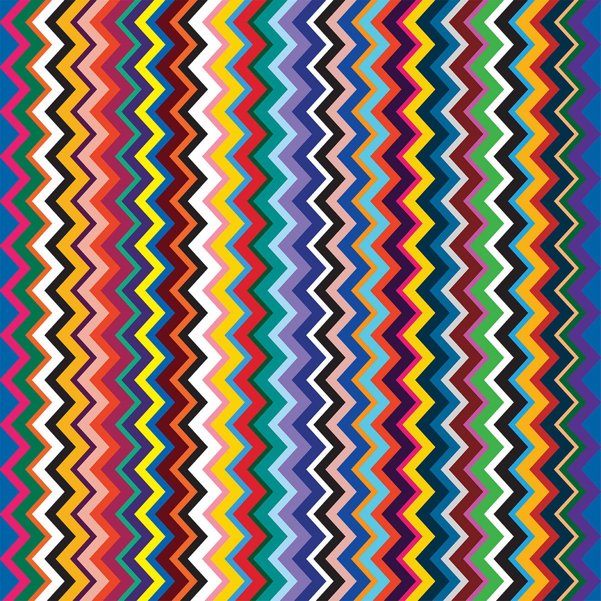 Multicolored Zigzag Art Print