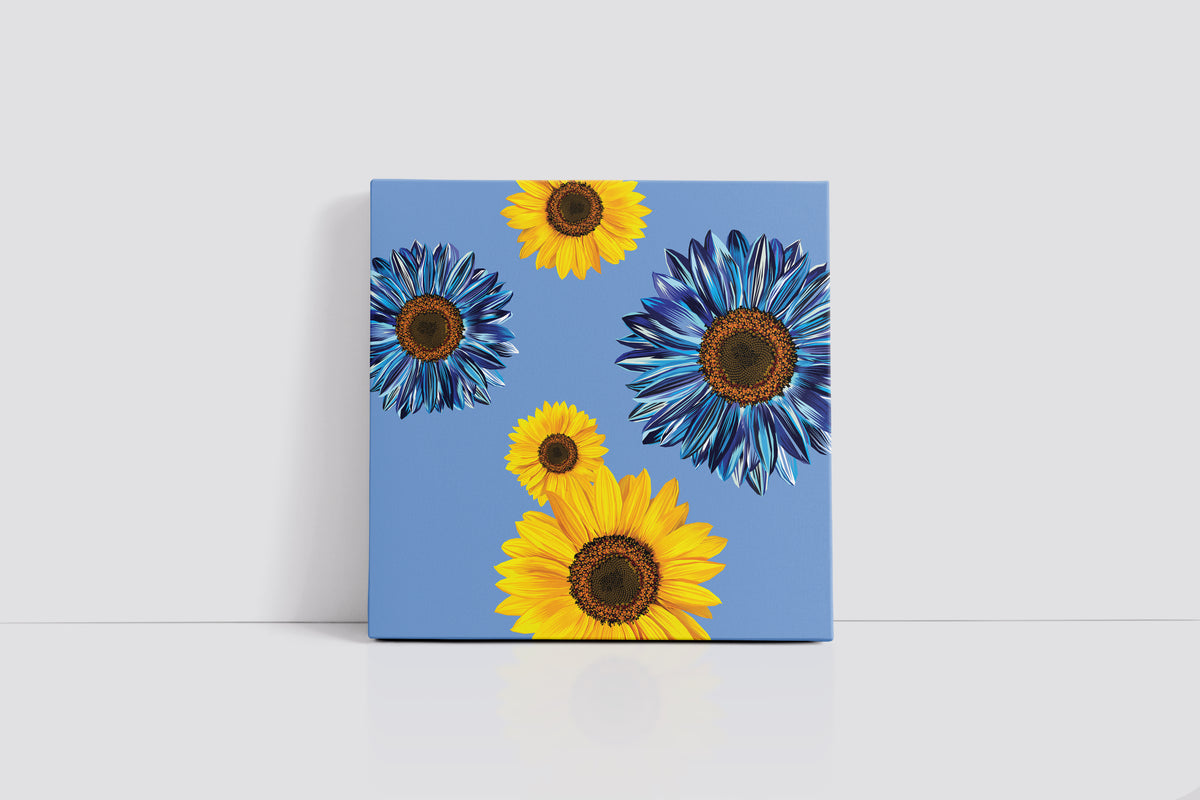 Blue Sunflower Art Print