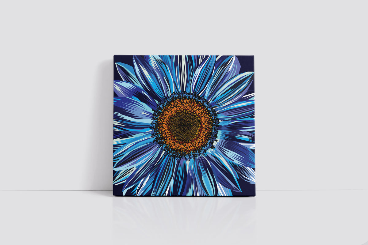 Blue Sunflower Art Print