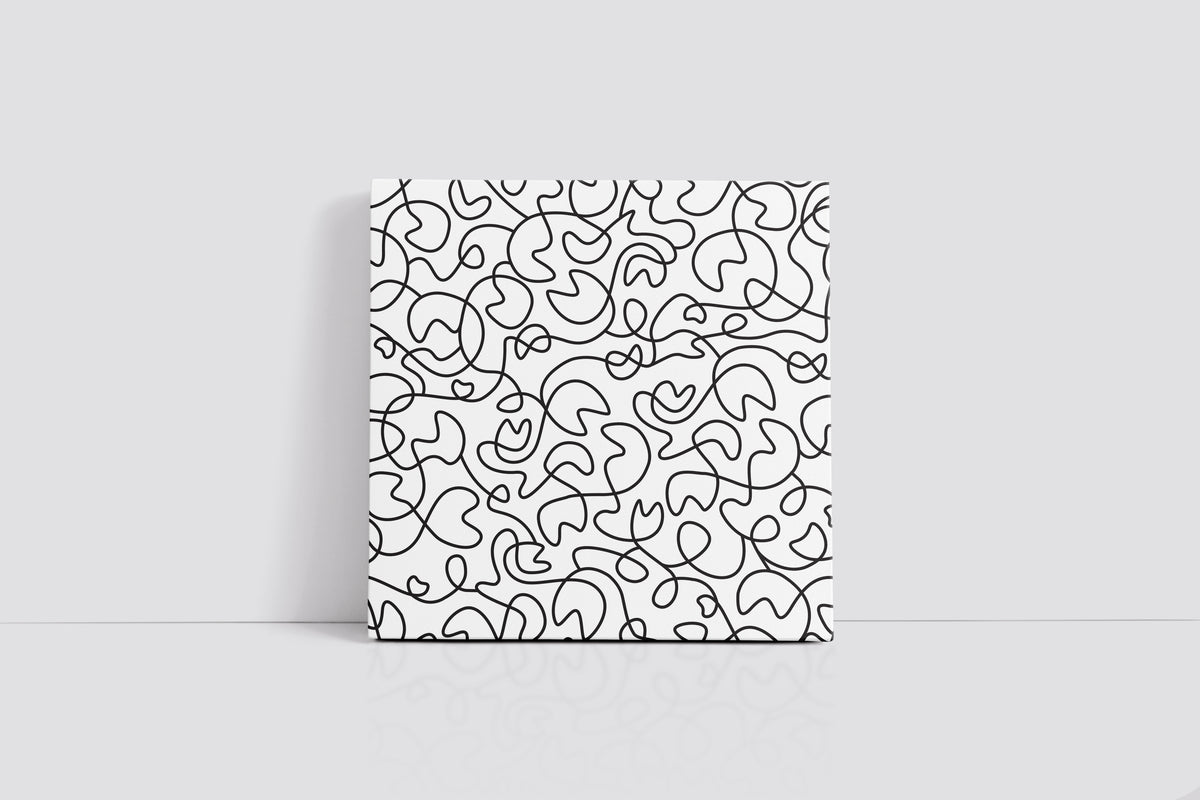 B&W Squiggly Art Print